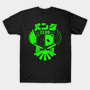 Panda Club Logo Design (Green) T-Shirt